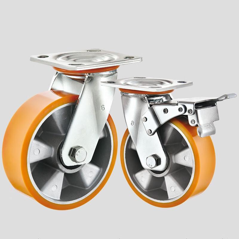 Прочное бесшумное поворотное колесо-ролик Shengbei с тормозом